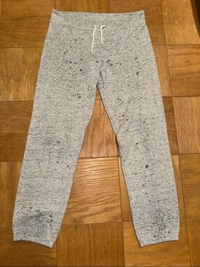Monrow Light Gray Speckled Fleece Joggers